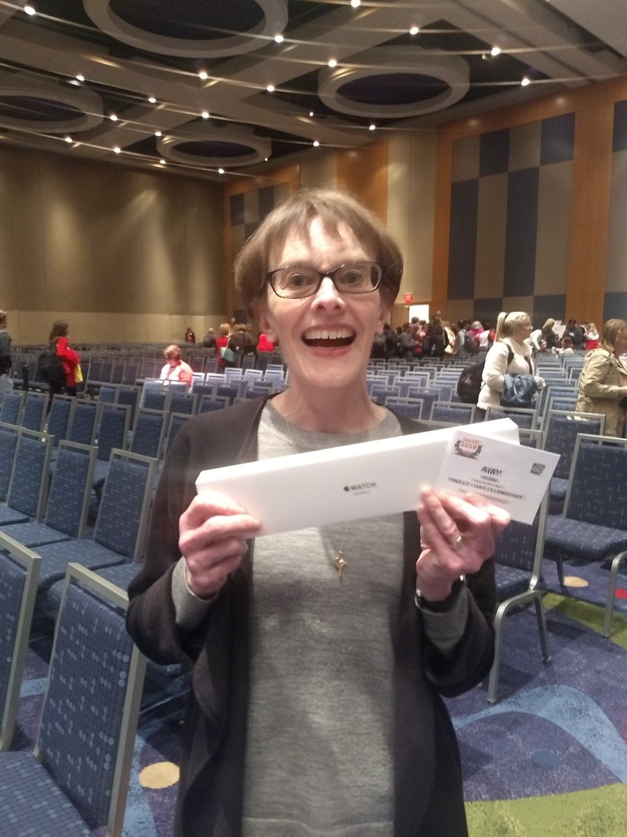 And the Apple Watch winner at GaETC 2019 is ....Fulton County's own METI Amy Rubin!  #FCSMETI #Excited @glma @LibrarianRubin @FCSVanguard @FCSSuptLooney