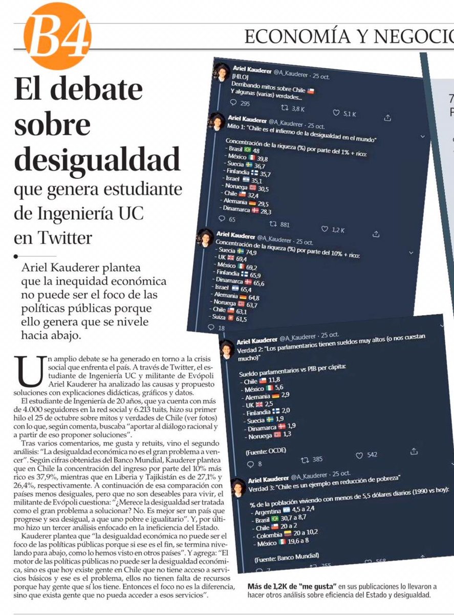 evopoli_int's tweet image. Compartimos con ustedes la entrevista de hoy a nuestro militante @A_Kauderer e integrante de @evopoli_int , en @EYN_ELMERCURIO
