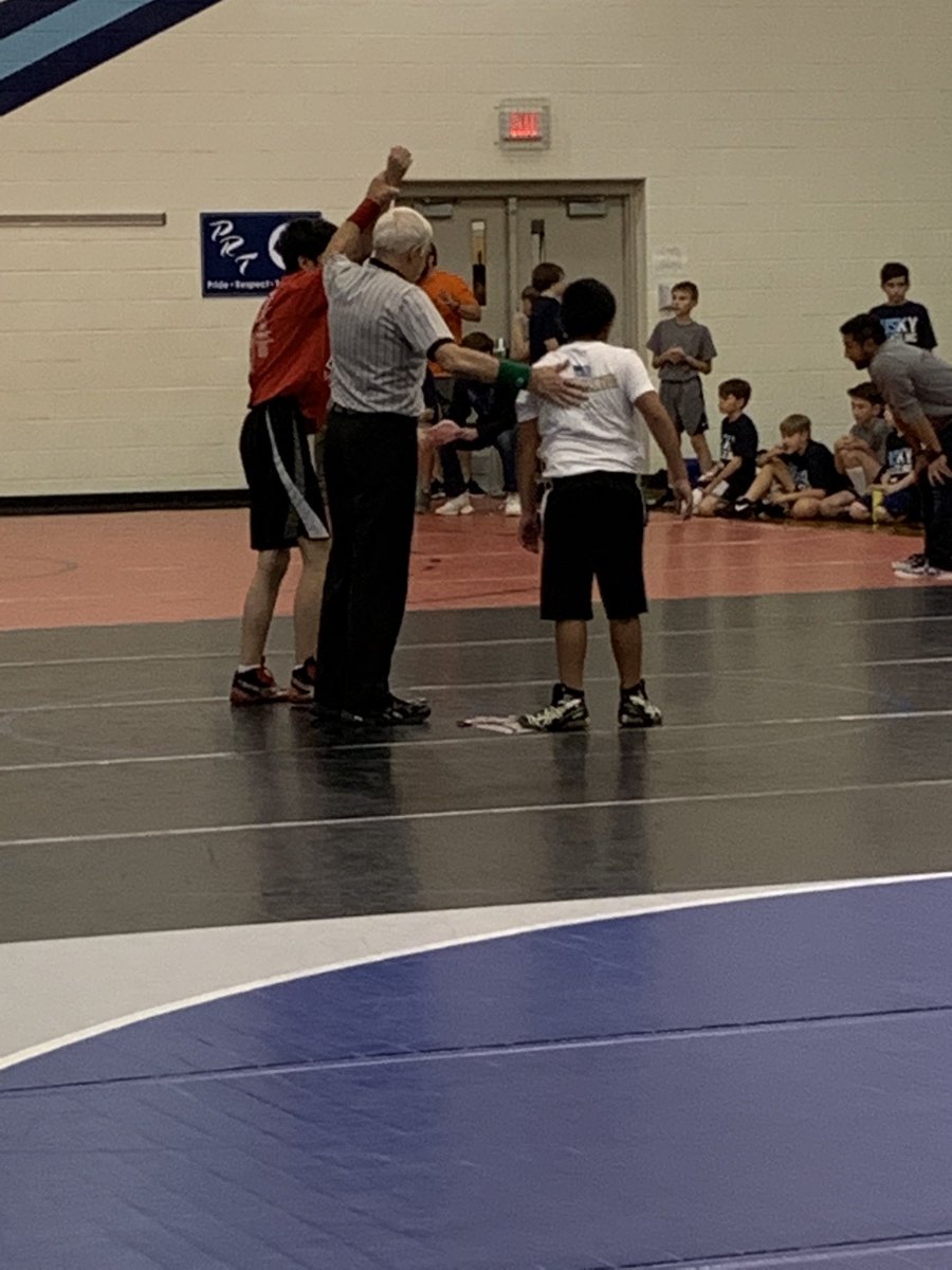 MrsCoachCarroll's tweet photo. Dean with his first WIN! @sftcyclones @ONHSwrestling #huskyopen https://t.co/8gR9570ykQ