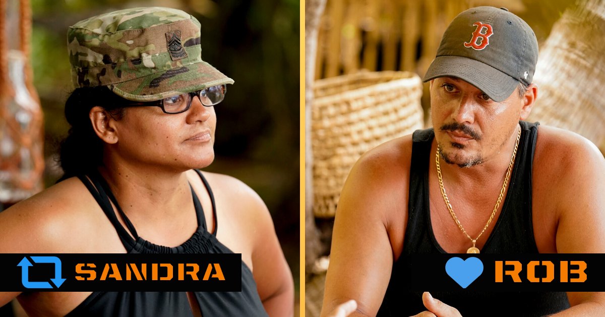 survivorcbs's tweet photo. Who would you recruit to be in your #Survivor alliance?
 
���� Sandra
💙 Rob https://t.co/KVDBOticd3