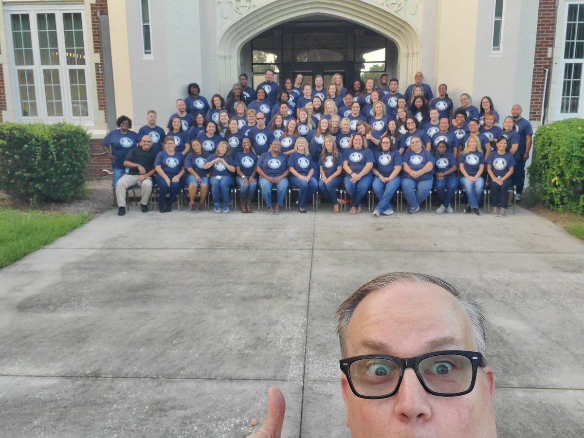 My staff makes me smile and laugh. They are the best! #gratefulprincipal @POEKPOE <a href="/RBCESWildcats/">R.B. Cox Elementary</a>