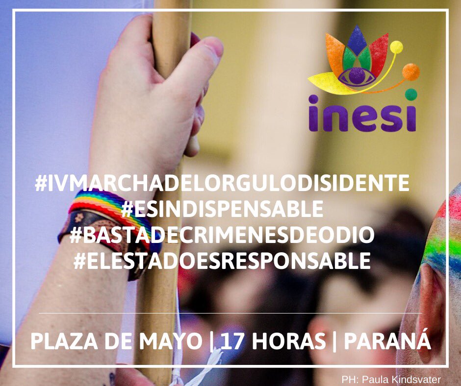inesi_arg's tweet photo. Este 9 de noviembre caminaremos juntes en la IV Marcha del Orgullo Disidente en Paraná. Desde #INESI marcharemos porque sabemos que es en la calle donde podemos encontrarnos y construir alianzas que nos sostengan, nos defiendan, nos permitan crear algo distinto. 💪🏽🌈💚 https://t.co/2W6BCKIIf6