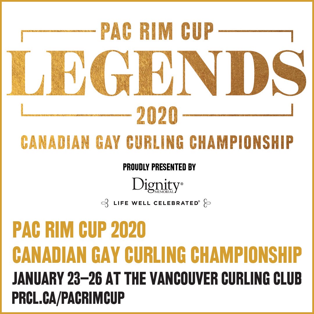 Registration is open for the 2020 Pac Rim Cup.  Join the excitement in January 2020 as we host the Canadian Gay Curling Championship.  2 bonspiels. 200 curlers. 4 days of fun both on and off the ice.  prcl.ca/pacrimcup