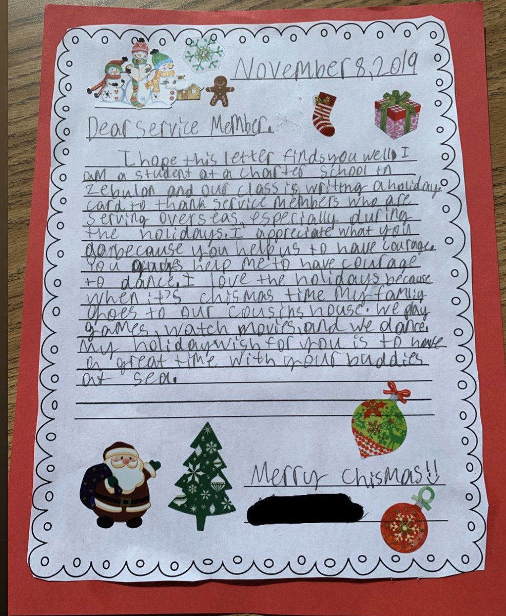 RachelKiskoEWA's tweet photo. With Veterans Day around the corner, my students spent their time today writing holiday cards for service men overseas. They shared about their own holiday traditions and thanked them for their service! #meltingmyheart  #allinEWA #WeB4MeEWA https://t.co/UJ6S3Voi8F