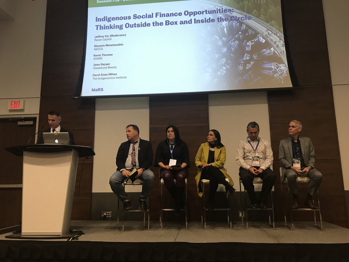 Important #Indigenous led panel talking about #Indigenous led #economicreconciliation supported by everyone. ⁦@MaRSDD⁩ ⁦@Raven_Capital⁩ ⁦@cheekbonebeauty⁩ ⁦@indigenomics⁩