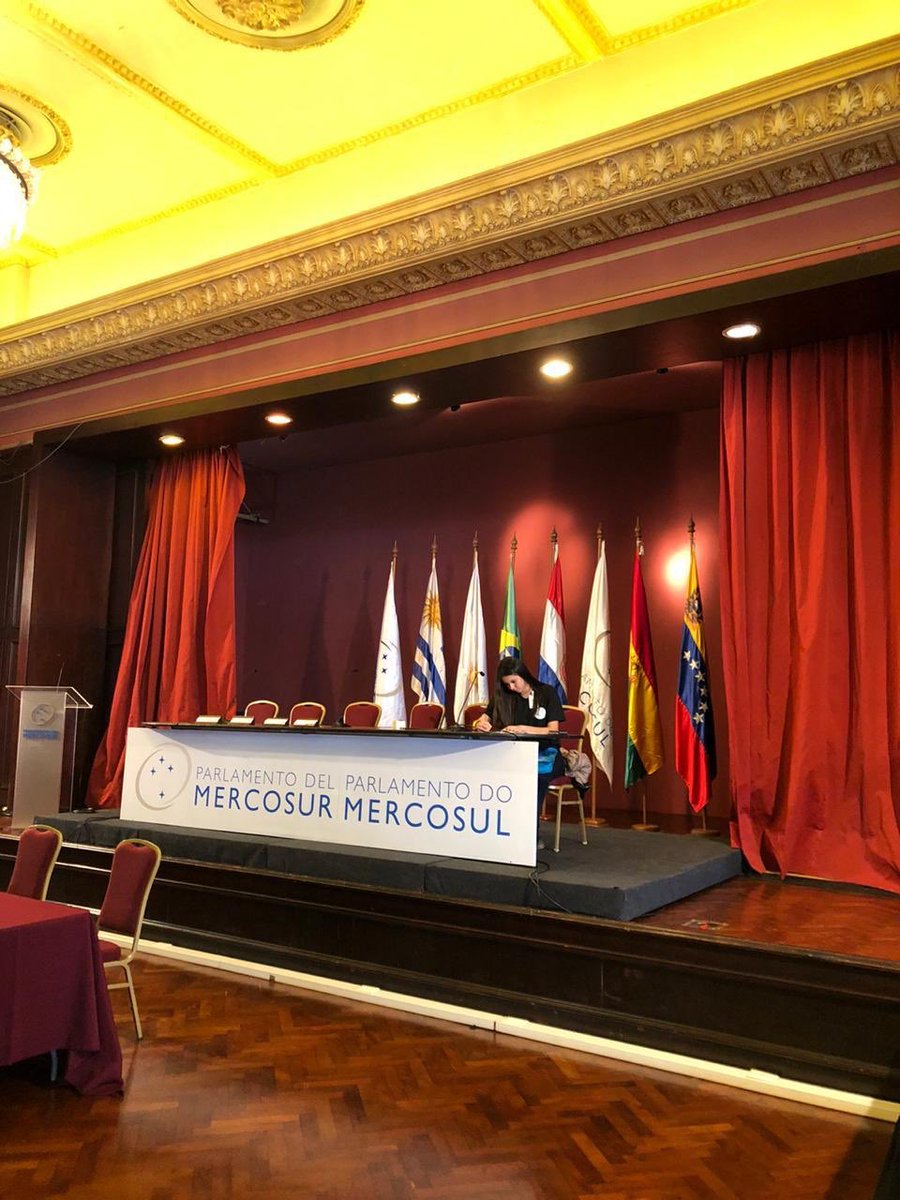 rafaperezok's tweet photo. La delegación Argentina en el #Parlasur a punto de empezar la sesión. #parlamentoJuvenil #SoyParlamentario #Uruguay @BAeducacion https://t.co/31i7fj4LT5