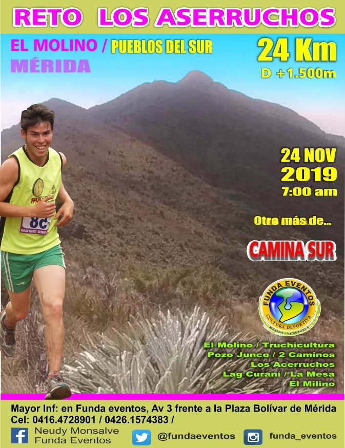 fundaeventos's tweet photo. El Reto Los Aserruchos es una Carrera interesante y bonita para disfrutar, además El Molino estará a la espera de todos ustedes para ser bien recibidos! les invitamos a sumar, el país lo necesita. https://t.co/exYMYZxMb4