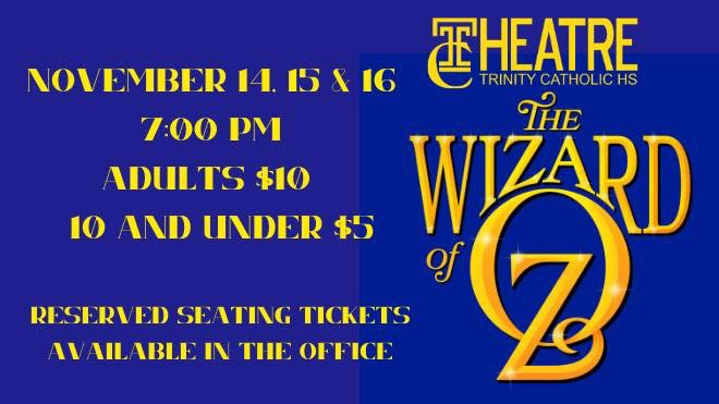 TC Theater presents “The Wizard of Oz.” Come see the show next Thursday, Friday or Saturday! Spread the word that all tickets are reserved seating. Get your tickets now!
#TCTheater #thewizardofoz #WeAreTC #auditoriumrenovation