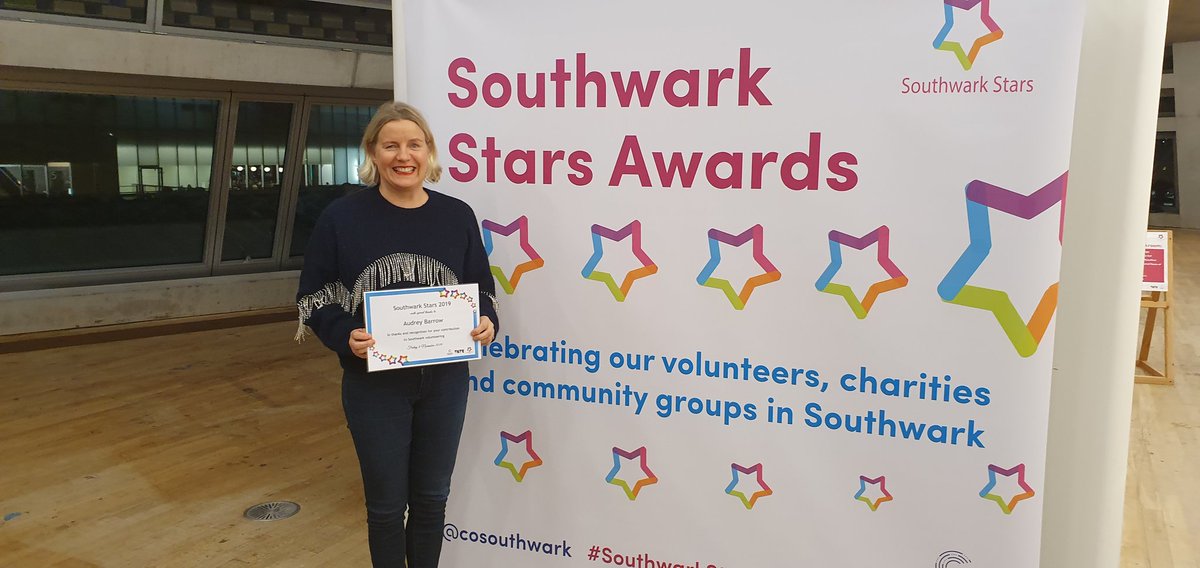 Fabulous evening @TateExchange for the @cosouthwark #southwarkstars #volunteerawards two @GPlusinfo #volunteers were awarded certificates for over 100 hours volunteering in the last year. A wonderful celebration of the volunteers of southwark and the difference they make