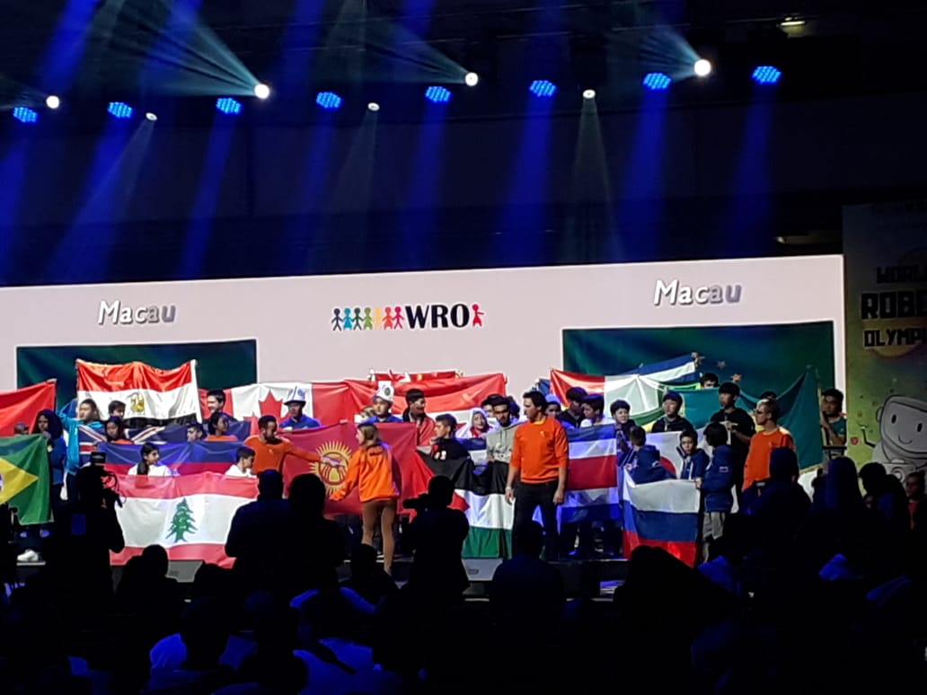 WROPRO team during the opening ceremony, we believe in you our champions #wro2019 @DawhaHighSchool