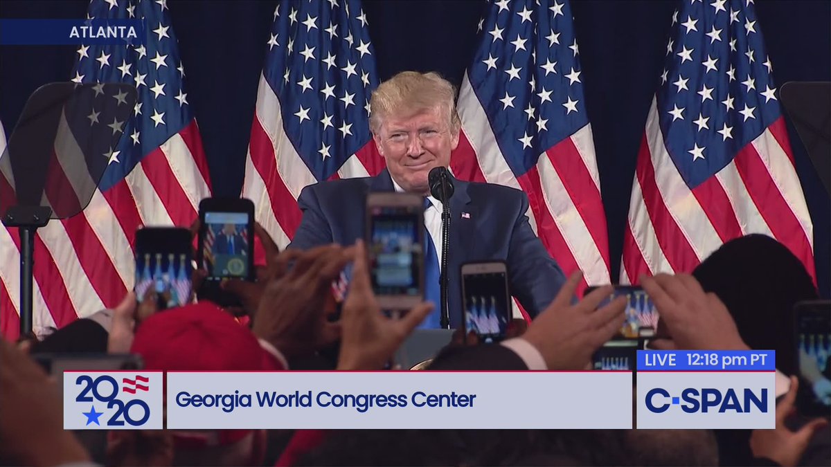 LIVE now on C-SPAN:
President Trump delivers remarks at a "Black Voices for Trump" rally in Atlanta
https://www.c-span.org/video/?466133-1/president-trump-remarks-black-voices-trump-rally-atlanta …