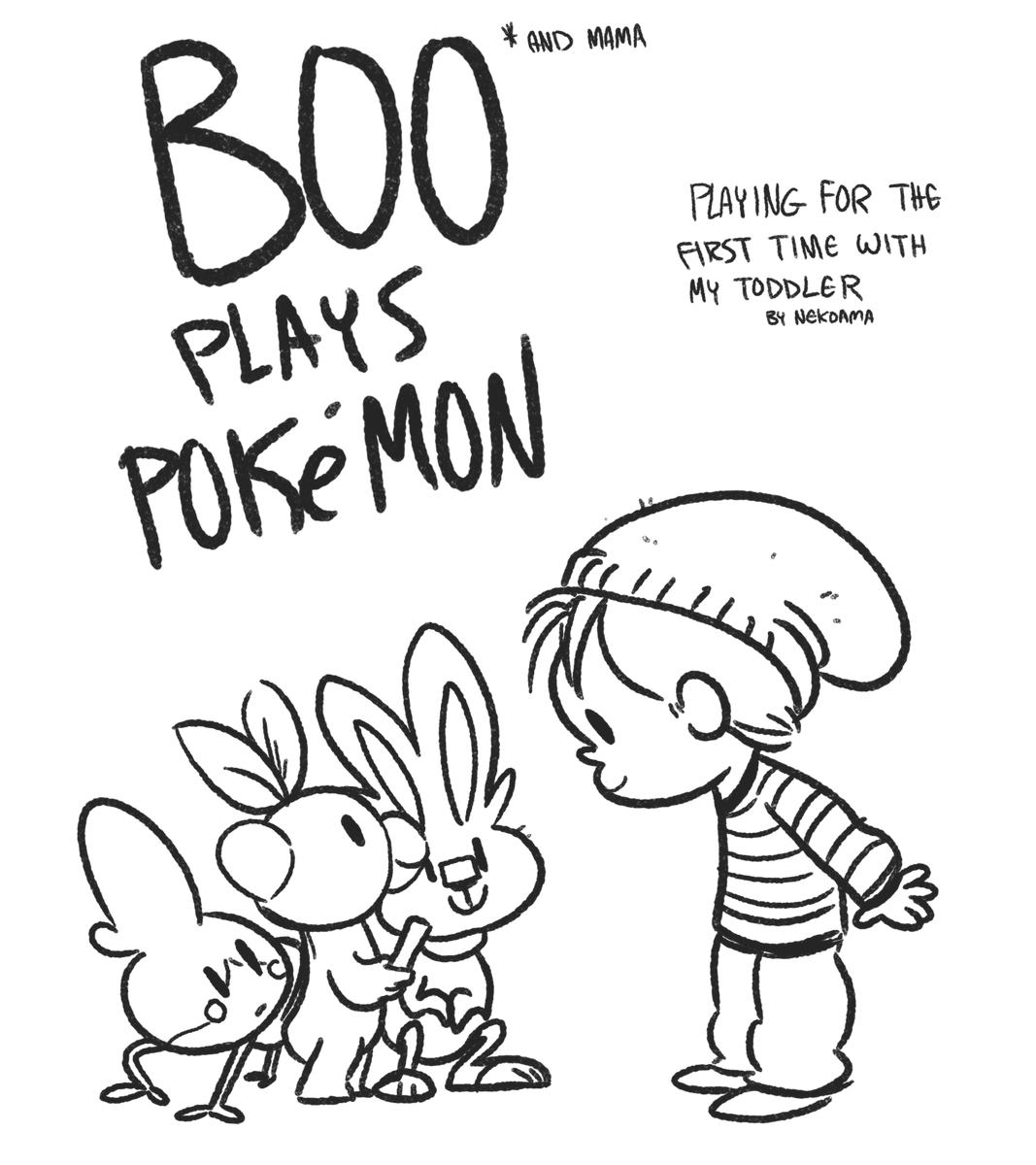 Since we're one week away from the new Pokémon game, it feels a good time to announce I plan on doing a little Let's Play-style comic series about Toddler Boo and I playing her first game together, with her choices and reactions! More details to follow, look forward to it! 