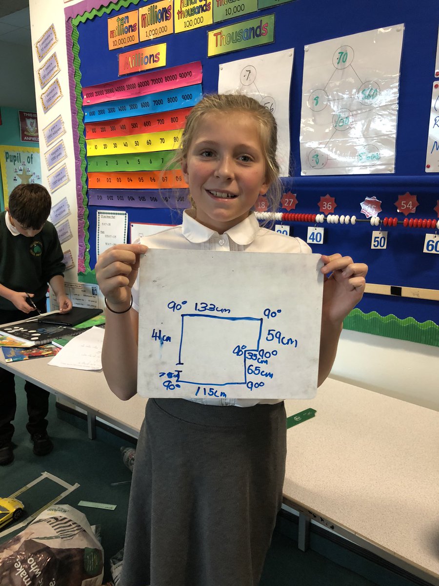 WPSYr4Melyn's tweet photo. In year 6 this week we made a route with tape and programmed the probots to follow the route. We used rulers and protractors to measure lengths and angles #WPScoding #WPSICT #WPSICT @Willowtown6 @WillowtownPri @EAS_STEM @EAS_Digital @ProbotTheRobot https://t.co/U8qmc45b38