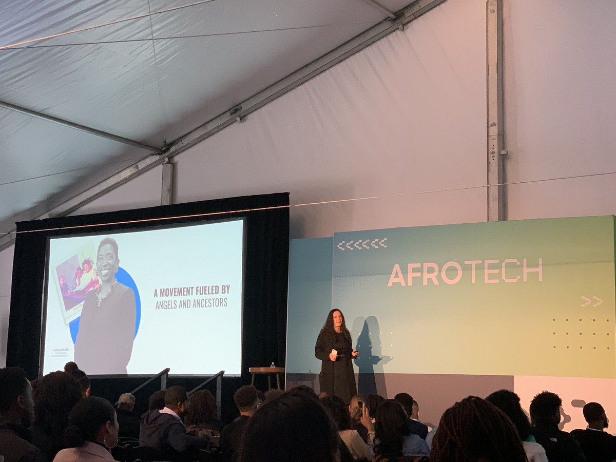 . @carlaannharris is @GoalsetterCo advisor helping our communities of color get into financial formation! #AfroTech19