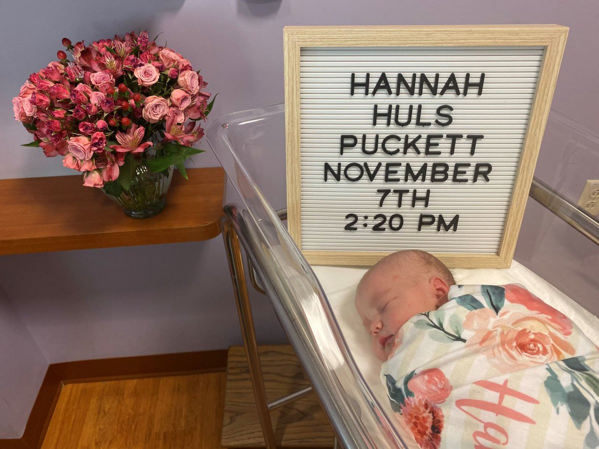 blueridgeschool's tweet photo. We have a new Baroness!  Congrats Athletic Dir Bryan Puckett and his wife Emily on the birth of their daughter Hannah Huls Puckett!  Blessings to you all. https://t.co/hq76CYqMay