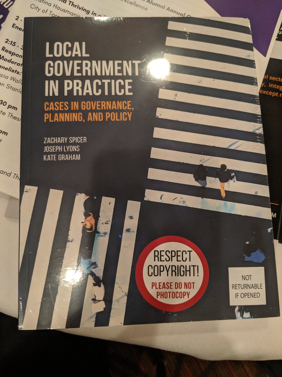 LocalGovAlumni's tweet photo. One book every #localgov enthusiast should read is this one by @westernuLGP's own Joseph Lyons, @ZacSpicer and @KateMarieGraham. #localgov19 https://t.co/oE5I1Onyn3