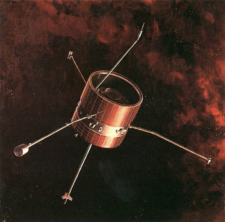 Artist's portrayal of Pioneer 9 probe