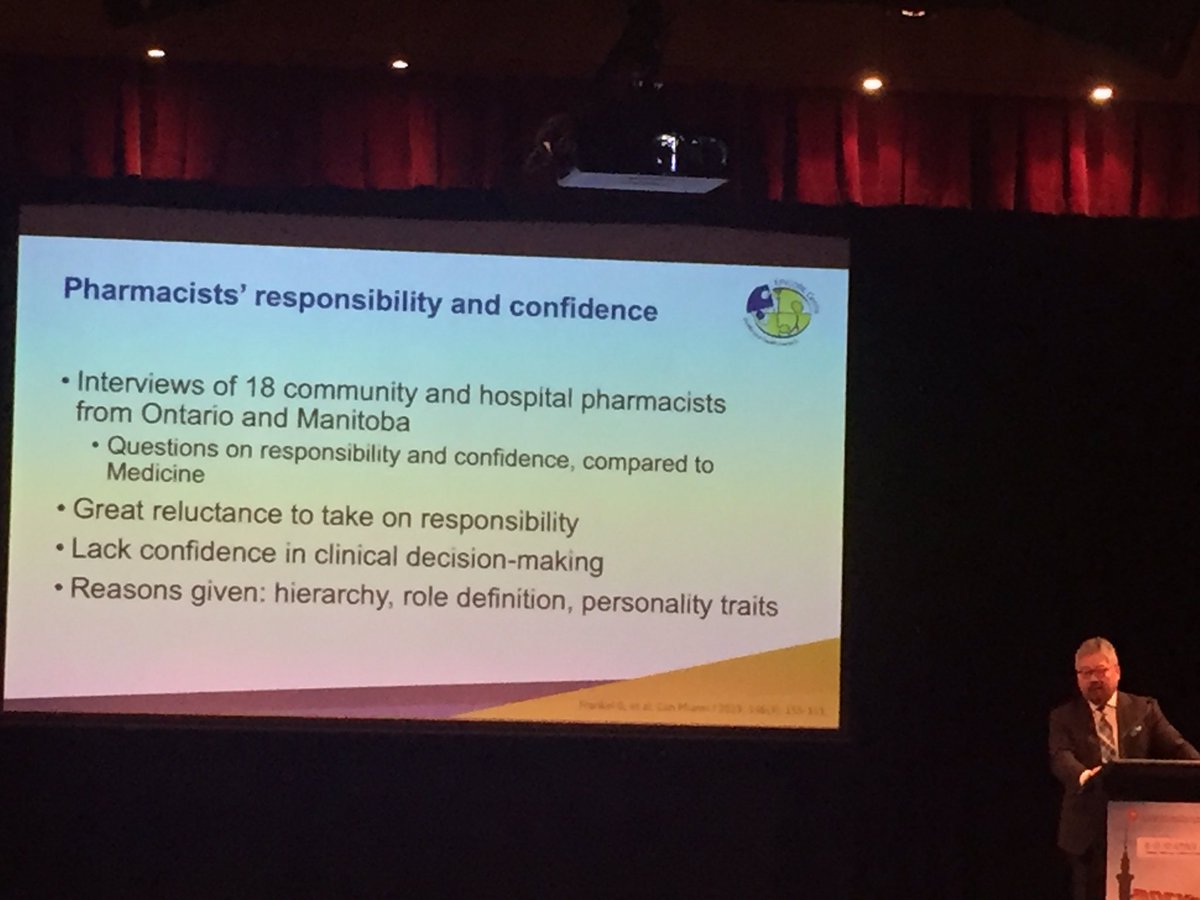Ross highlights the importance of explicitly teaching therapeutic decision-making as pharmacists lack confidence and the desire to assume responsibility <a href="/Ross_Tsuyuki/">Ross Tsuyuki, BSc(Pharm), PharmD, MSc, FACC, FCAHS</a> @wrida959