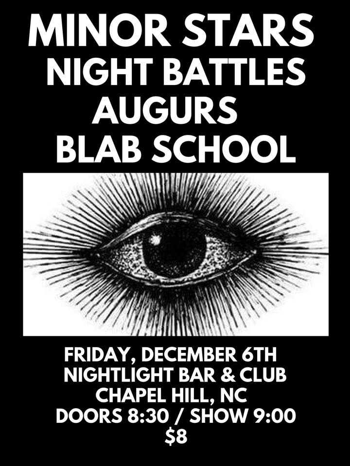 MINOR STARS (@minorstars) on Twitter photo Friday, December 6th at <a href="/nightlightclub/">Nightlight</a>: <a href="/MinorStars/">MINOR STARS</a>, <a href="/NightBattles/">NIGHT BATTLES</a>, Augurs, and <a href="/blab_school/">Blab School</a>. facebook.com/events/9677100… Friday, December 6th at <a href="/nightlightclub/">Nightlight</a>: <a href="/MinorStars/">MINOR STARS</a>, <a href="/NightBattles/">NIGHT BATTLES</a>, Augurs, and <a href="/blab_school/">Blab School</a>. facebook.com/events/9677100…