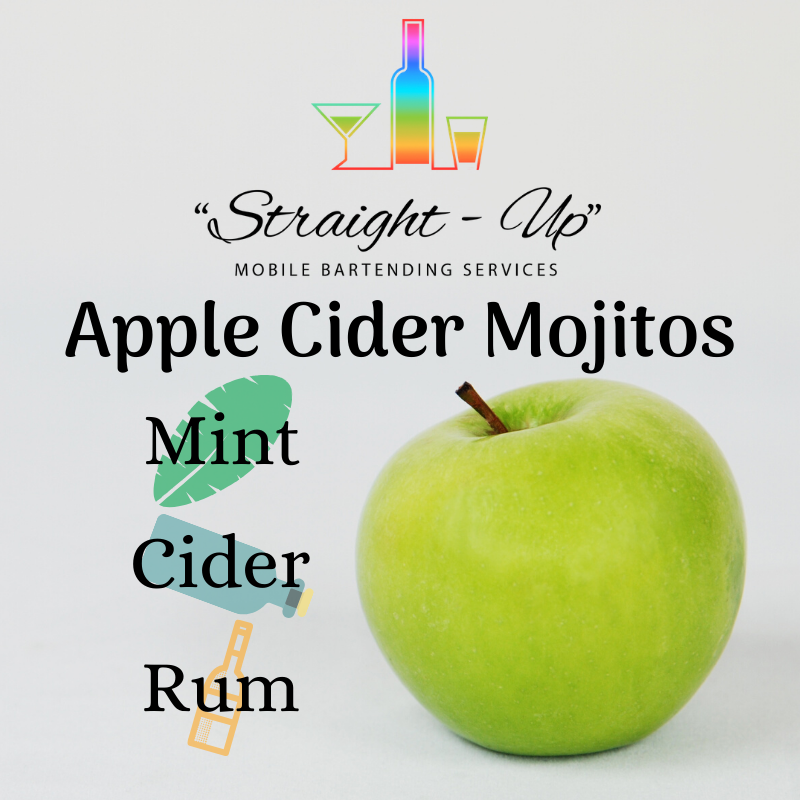 Hey, family! Here's a quick and easy recipe to get you in the holiday spirit.

Apple Cider Mojitos: mint + cider + rum

Simple and refreshing...cheers!  

StraightUpMobileBar.com
IG/Snapchat/FB: <a href="/StraightUpMBS/">Straight-Up Mobile Bar</a>
(407) 801-4088

#StraightUp #MobileBar #Orlando #retweet #rt #love
