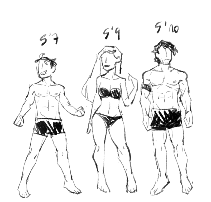 (ocs) warning for scars?// might be a little spicy for twit but im takign a break from hw to draw the losers since strega made me think abt scars & also body types??