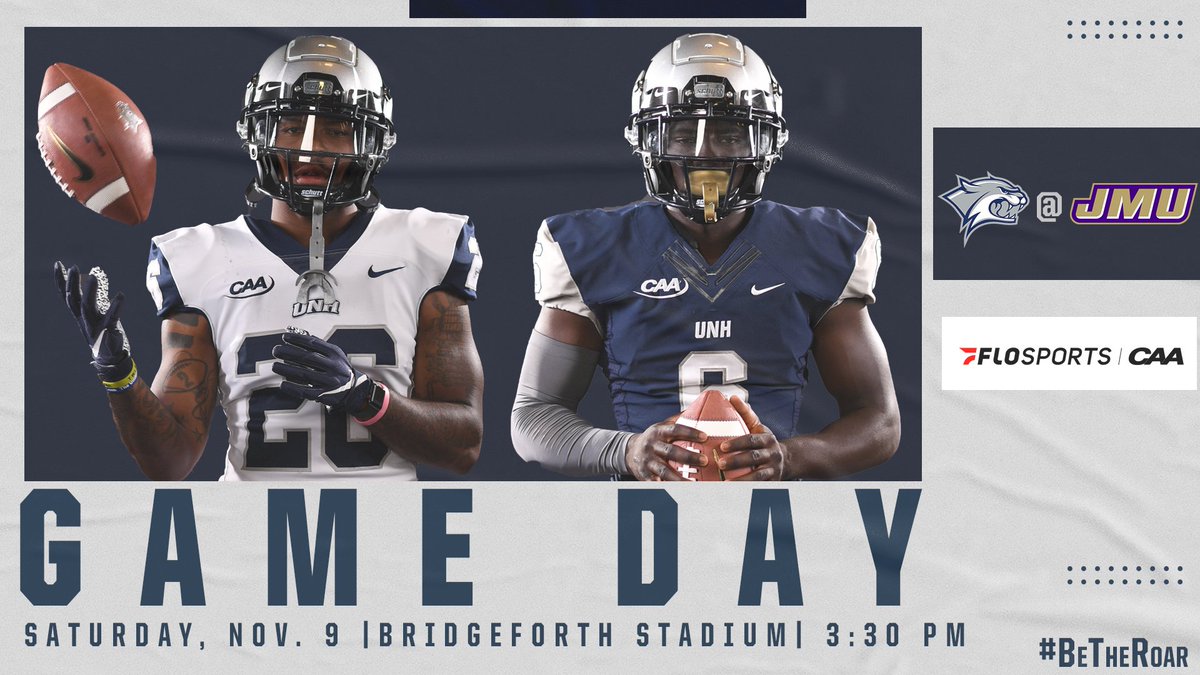 Big one on the road today at #2 JMU!

🎟️ bit.ly/33zwKFW
📺 MASN
💻 bit.ly/2m1Wudj
📻 bit.ly/2mksGbM
📊 bit.ly/2KixbNt

#CAAFB #BeTheRoar #GraniteStrong