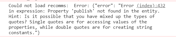 forlogos's tweet photo. Got this response while working on an API. Never heard of that about quotes before #API #js https://t.co/lf5z3I2eb1