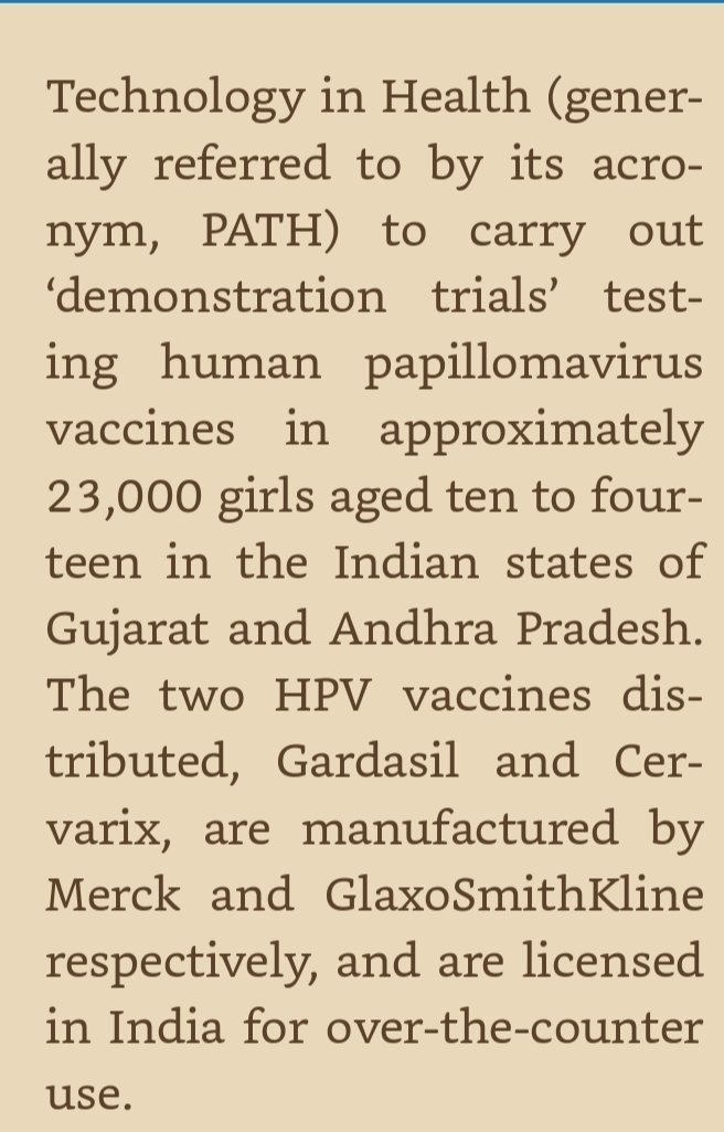 Did mention how the HPV vaccines were tested on orphans in India before it got approved in the USA?