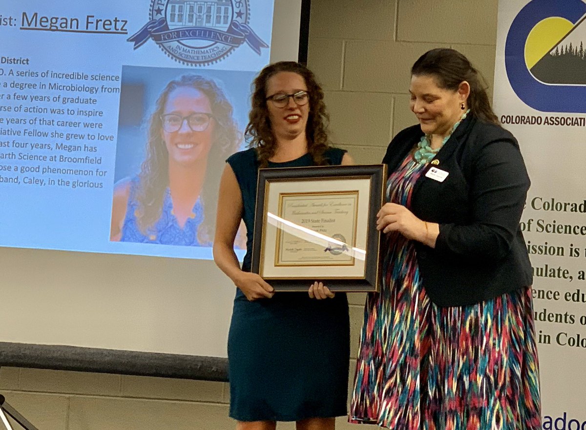 STEMinBVSD's tweet photo. Congrats to the amazing @MegFretz science teacher at Broomfield Heights MS. She is a finalist for the PAEMST award at #ScienceCO   Thank you Megan for all that you do to inspire and reach our #BVSD Ss.

You deserve this!!! https://t.co/5ITCJa47n8