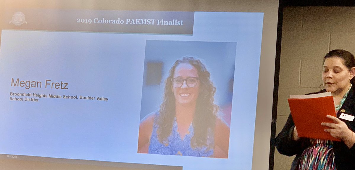 STEMinBVSD's tweet photo. Congrats to the amazing @MegFretz science teacher at Broomfield Heights MS. She is a finalist for the PAEMST award at #ScienceCO   Thank you Megan for all that you do to inspire and reach our #BVSD Ss.

You deserve this!!! https://t.co/5ITCJa47n8