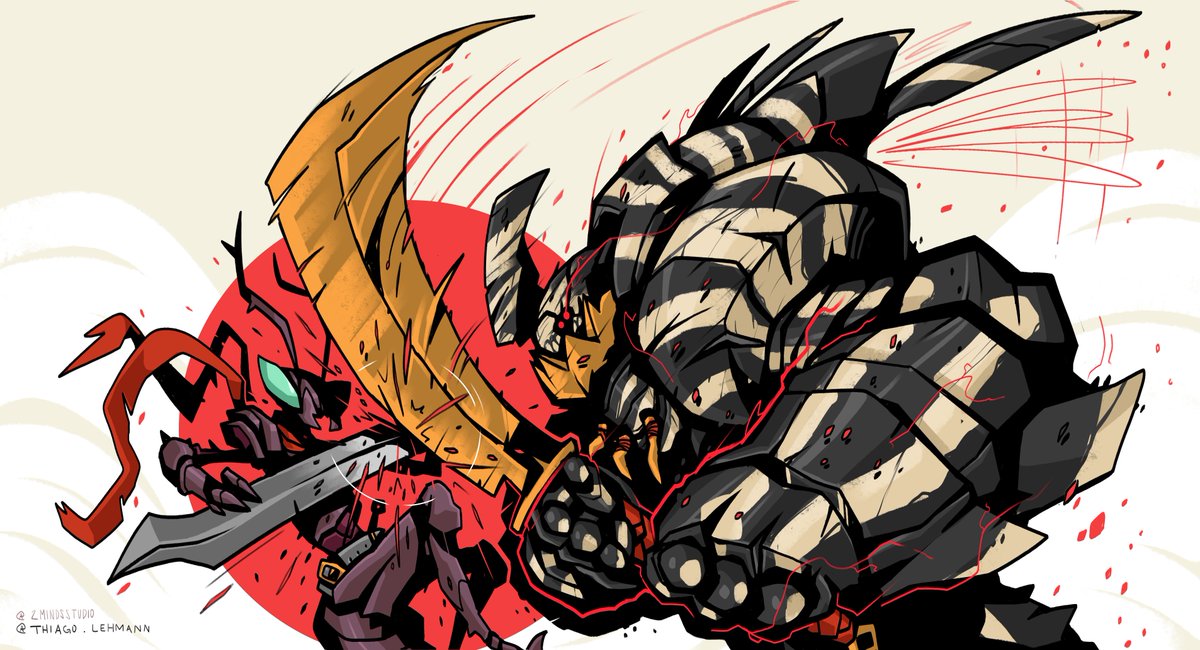 lehmannthiago's tweet photo. Just finished this duel piece I've been working on for the last couple of days. Had a lot of fun with this one <3

Support me on patreon: https://t.co/P4qpspuaGz

#illustration #100bugs #conceptart #visualdevelopment #characterdesign #bugworld #Patreon https://t.co/S5a6KcwVWi