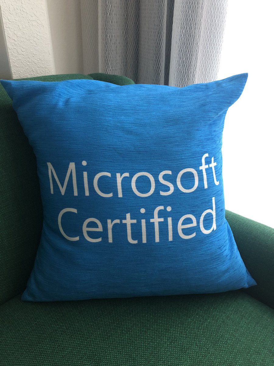 daleritf's tweet photo. After passing #Azure exam today at #MSIgnite2019 , proctors let me have this pillow. Love it !!!! https://t.co/UbOSh816y0