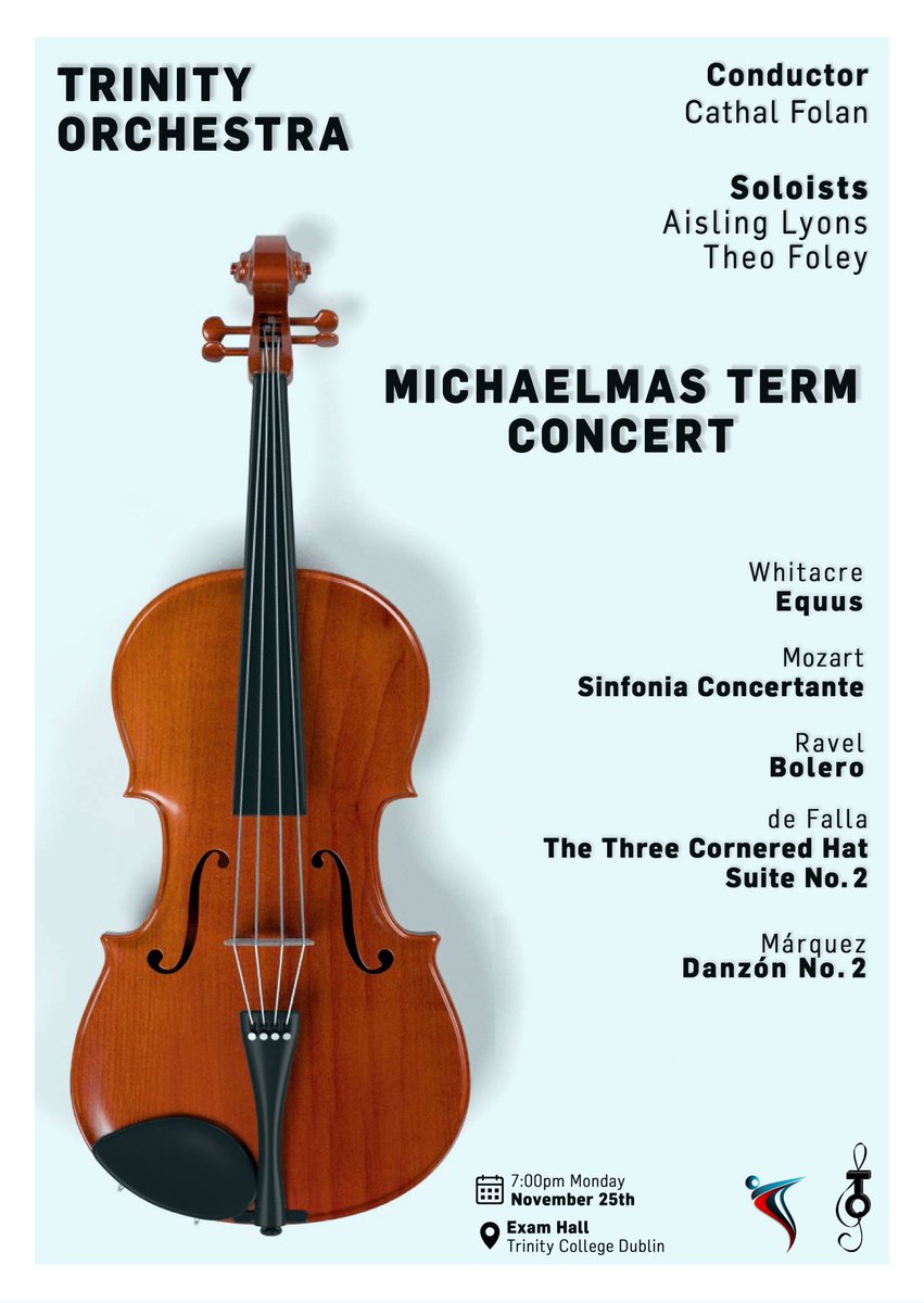 Trinity Orchestra (@trinityorch) on Twitter photo Join us to celebrate 30 years of Trinity Orchestra in the Exam Hall, November 25th @ 7pm. Tickets available from our event on Facebook. Join us to celebrate 30 years of Trinity Orchestra in the Exam Hall, November 25th @ 7pm. Tickets available from our event on Facebook.
