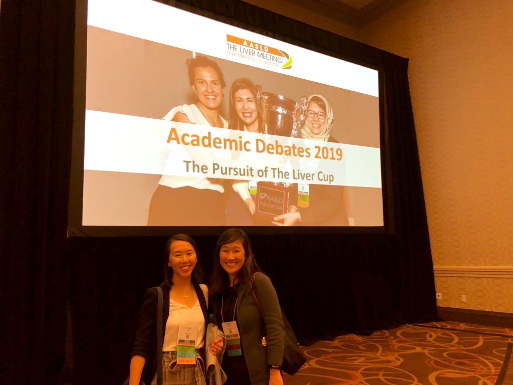 So excited to be at the <a href="/AASLDtweets/">AASLD</a> Academic Debates supporting our very own <a href="/nje_kim/">Nicole Kim MD, MPH</a> and <a href="/FengSu_MD/">Feng Su</a>!!!
