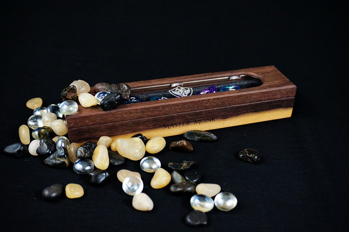 Our Oracle #Dice Boxes. :) These are prototypes but are going to be the same direction of the finals. So far we have a box that stores a set of 7, 11, &amp; 14 dice. The best part? You can SEE your #dice when stored AND it protects them.