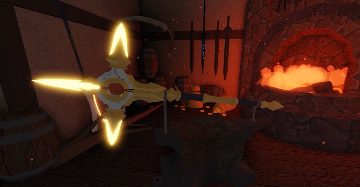 Forger Of Worlds On Twitter Haha I Don T Like Making Staffs Ironically This Might Be My Most Favorite Weapon Out Of All I Ve Made For Dungeon Quest So Far Https T Co Zeaiupj3km - weapons dungeon quest roblox