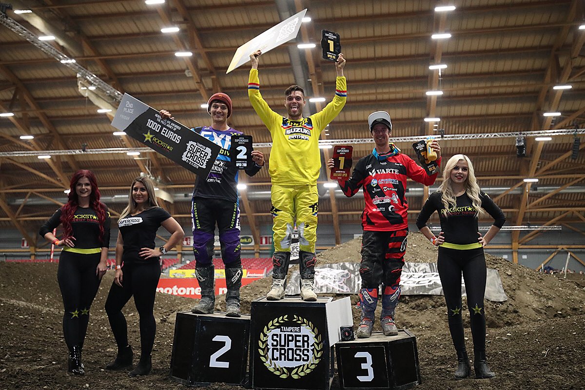 Tampere SX, Friday Final: 1. Team <a href="/swapmotolive/">SwapmotoLive.com</a> 2. Team <a href="/pulpmx/">Steve Matthes</a> 3. <a href="/HarriKullas151/">Harri Kullas</a>