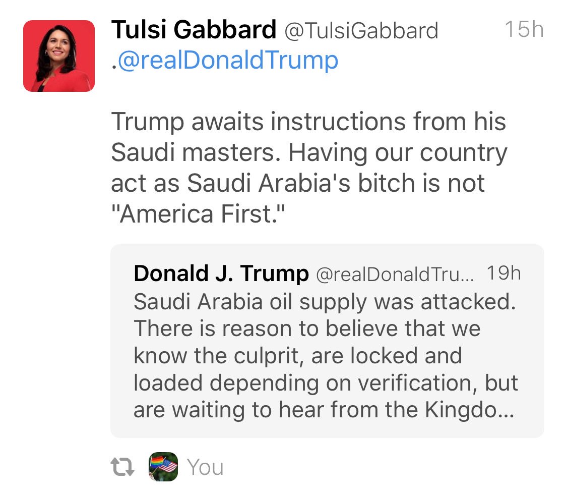 LOrion's tweet photo. @SLObot60 @FBI @MiamiHerald @lauferlaw @20committee @ICIJorg @Interpol @Europol @OCCRP @maddow @CNN @cnni @BuzzFeedOz @SCMPNews HERE are tweet copies.. @TrueFactsStated @MiamiHerald ..and we know #TulsiGabbard #Tulsi2020 family is #NZ mob per @FBI... and TULSI is pissed with #SaudiBitch Trump see her tweet ... @lauferlaw @JamesFourM @Billbrowder @realchrissyg @BuzzFeedOz @joshscampbell @Interpol https://t.co/o9p78NP9U0