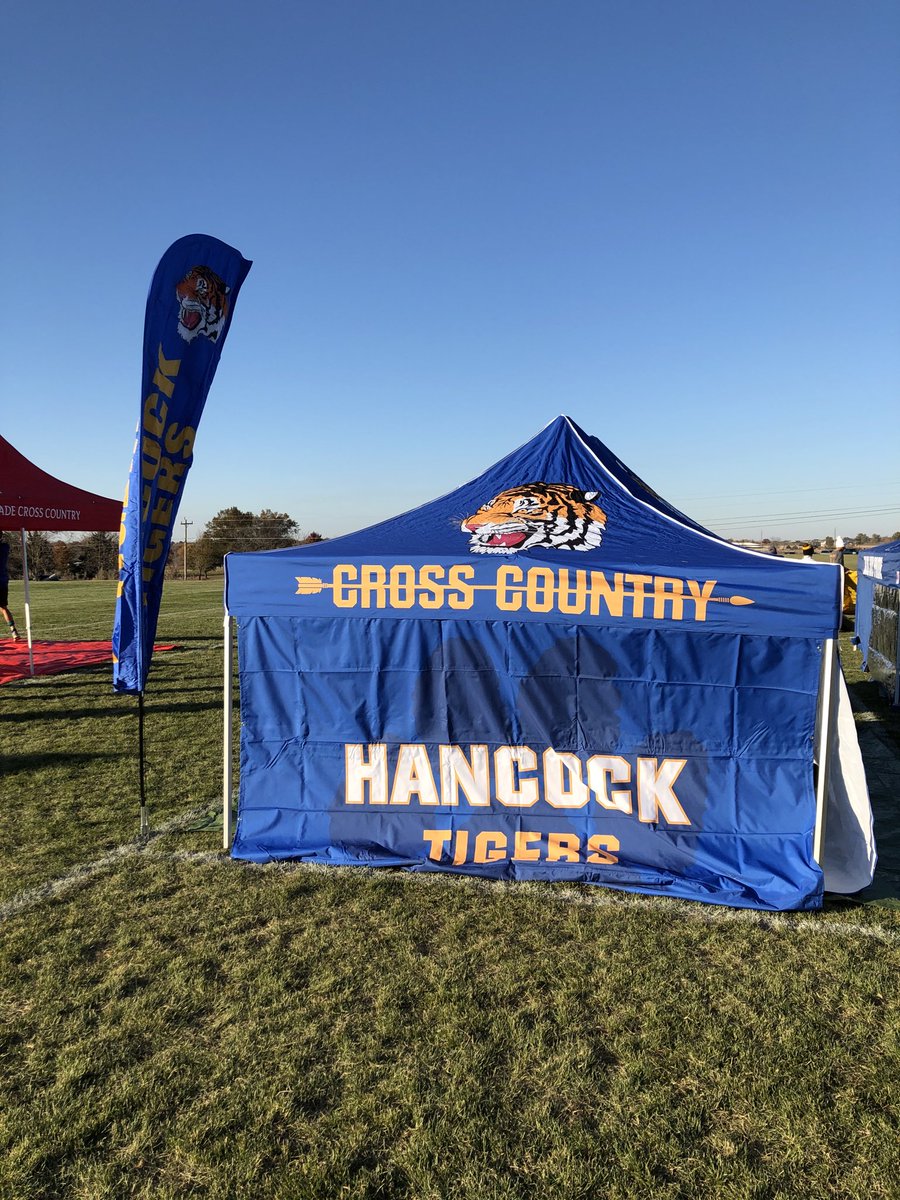 All set up at STATE! Beautiful day to preview the course- ready for a race tomorrow! Go Aaron! #hpsdtigers