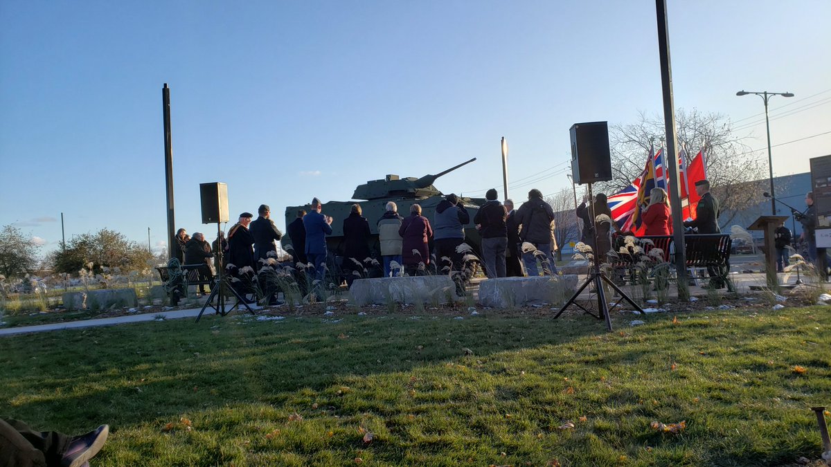 TownofCobourg's tweet photo. COMMUNITY SERVICES: We unveiled the LAV III monument, in partnership with @Canada_Company, our new Cobourg Afghanistan Memorial. https://t.co/v71uPJcepd
