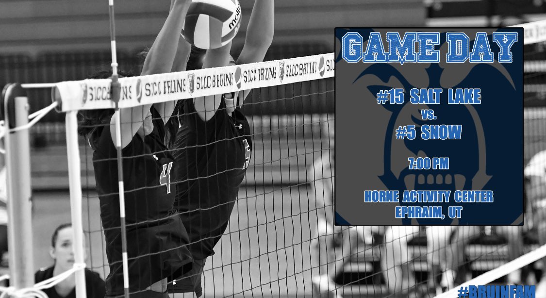 SLCCVolleyball's tweet photo. After a win this morning the Bruins advance to the tournament semi-finals at 7pm tonight. https://t.co/pnuUYscRj7