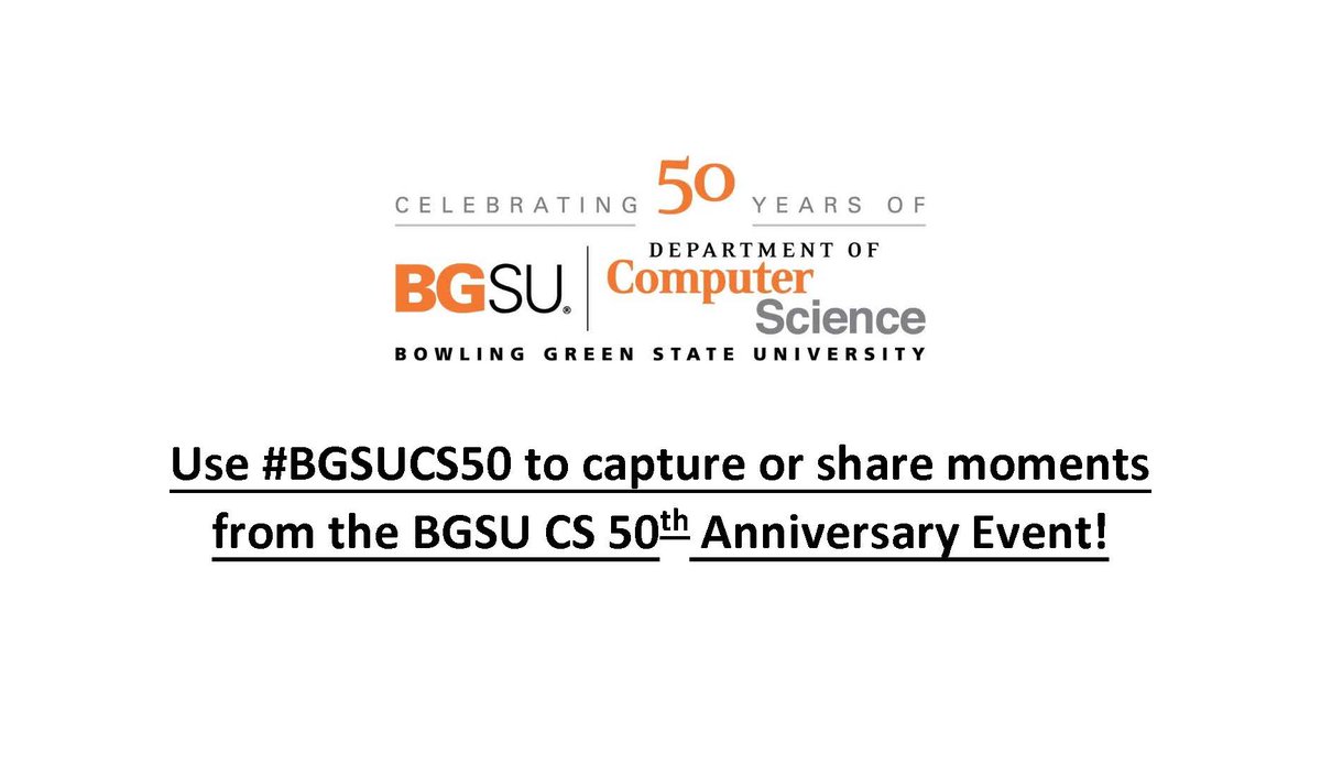 BGSU_CS's tweet photo. Thank you to all that attended our two day BGSU CS 50th Anniversary Event! It was wonderful celebrating 50 historic years. Please share your moments from today and Thursday.  #BGSUCS50 @bgsu @FalconAlumni #bgsu #celebrate #history #computerscience #thankyou https://t.co/WKi0kyxeQC