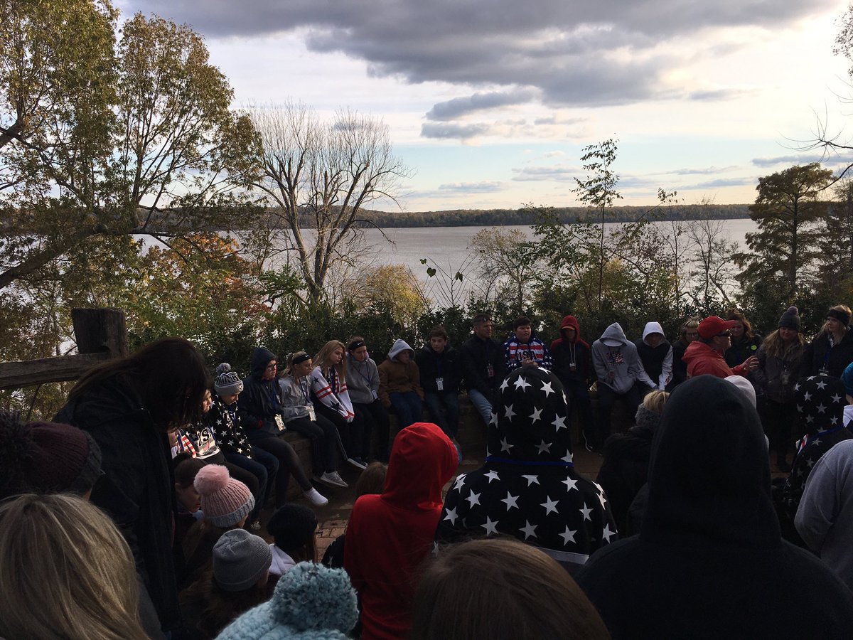 RMS_DCTrip's tweet photo. Learning about George Washington’s death at his original tomb, then paying our respects at his final resting place. #rmsdc19 @MountVernon https://t.co/v5JYqI1iRB