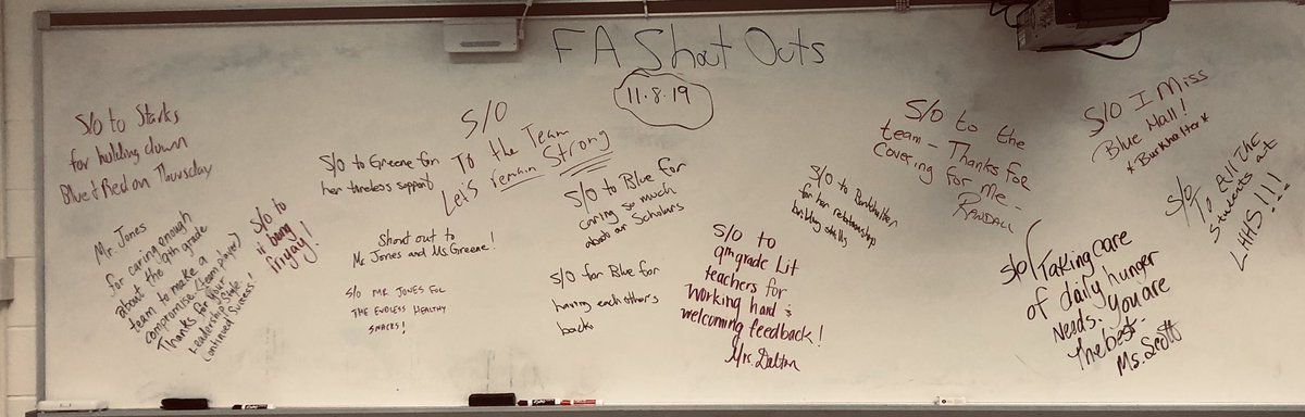 Freshman Academy Friday Shouts Outs... are the best!!