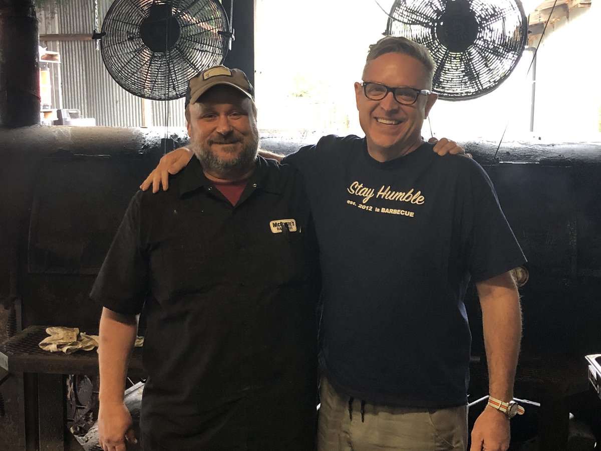 First order of business after landing in New Orleans. Catch up with my Buddy Neil McClure of McClure’s BBQ. So good.