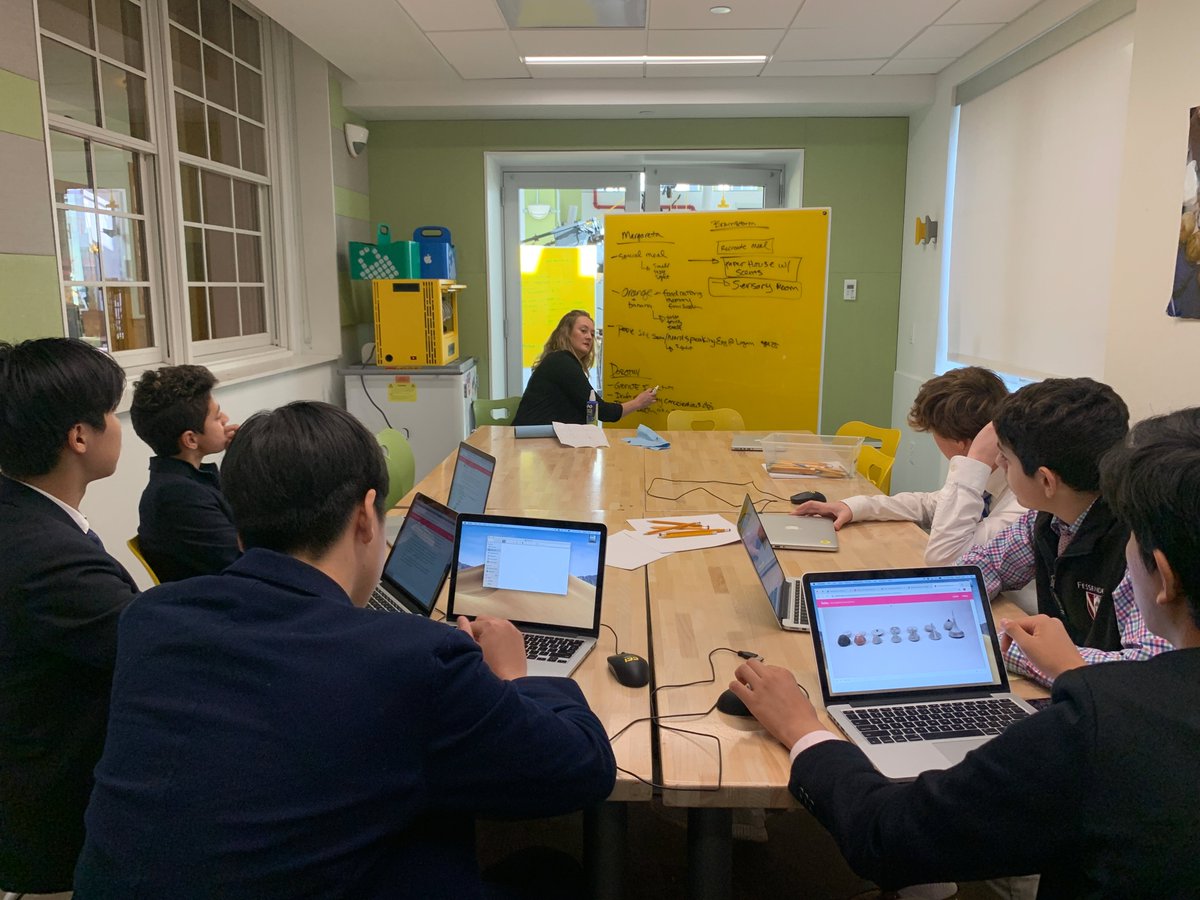 FessyiLab's tweet photo. 9th graders spent time in the @FessyLibrary this morning brainstorming ideas for story telling devices based on the interviews conducted with residents from our neighbors at the Scandinavian Living Center and Newton at Home. @nuvustudio #storytelling #makered #create #design https://t.co/tKwbYm6jkp