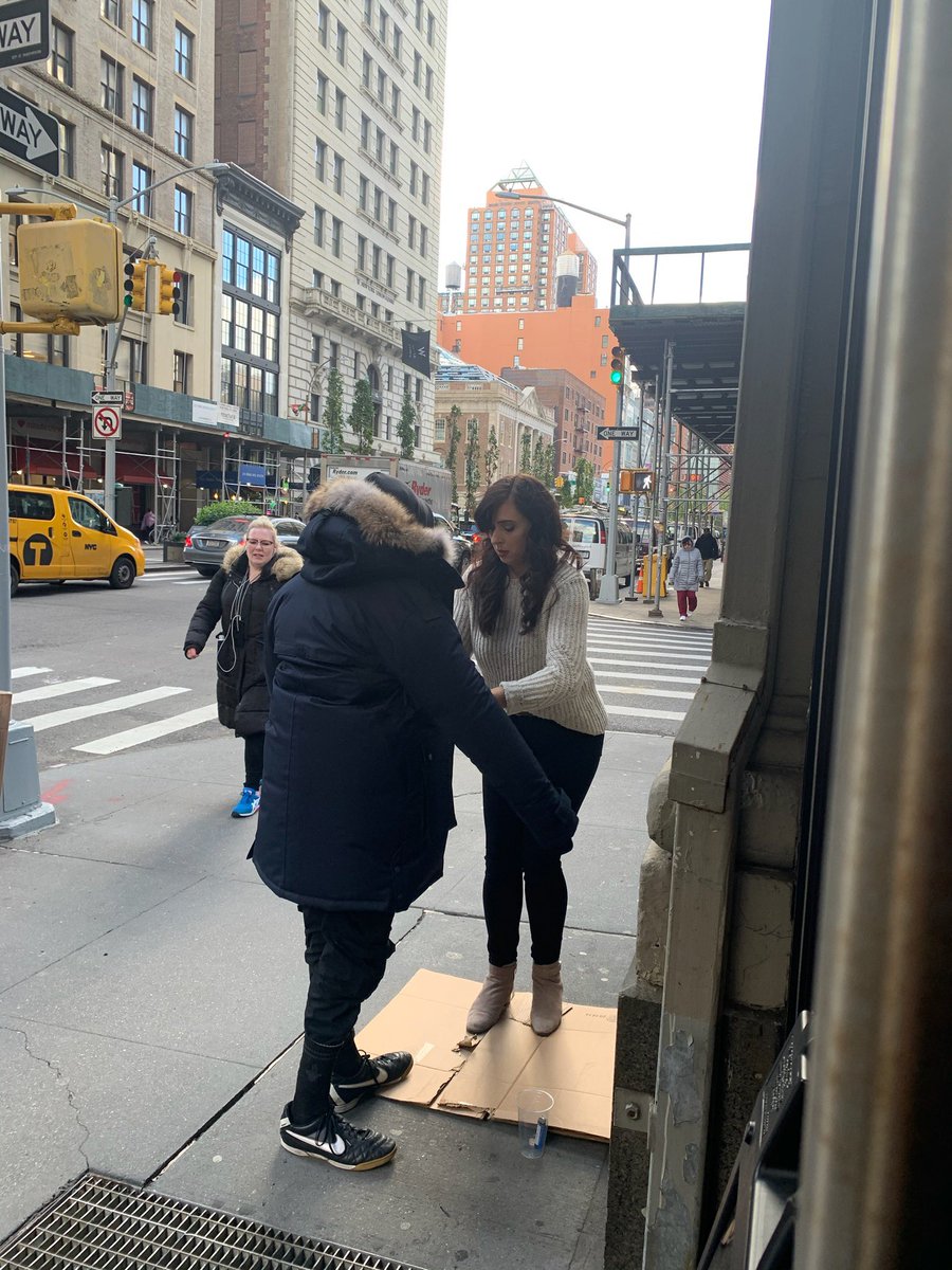 A gentleman walks into our NYC store at 10 AM. Quickly buys himself a coat to wear over his suit. He then asks for the warmest coat that we have, which we provide. He puts a few hundred dollars in the coat pocket and asks us to give it to the homeless guy out front #humanity