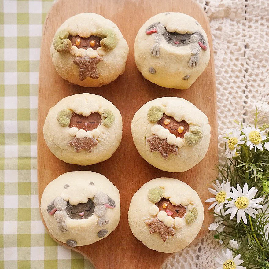 かわいい手作りメロンパン。メリープ、エルフーン、ウール―どの子もかわいい。