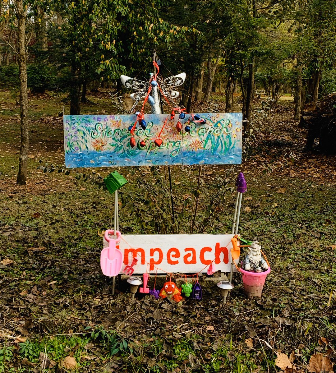 USAmailbox's tweet photo. Change decoration on my protest signs, pumpkin 🎃 replaced with small dwarf 👩🌾 and added Christmas 🎄 decoration for kids. Signs survive all weather conditions, still very popular for drivers on scenic route and US route 50 🥰 #powerofpowerless #freepatrickrandall #freewayblogger https://t.co/IdygWpI29Q