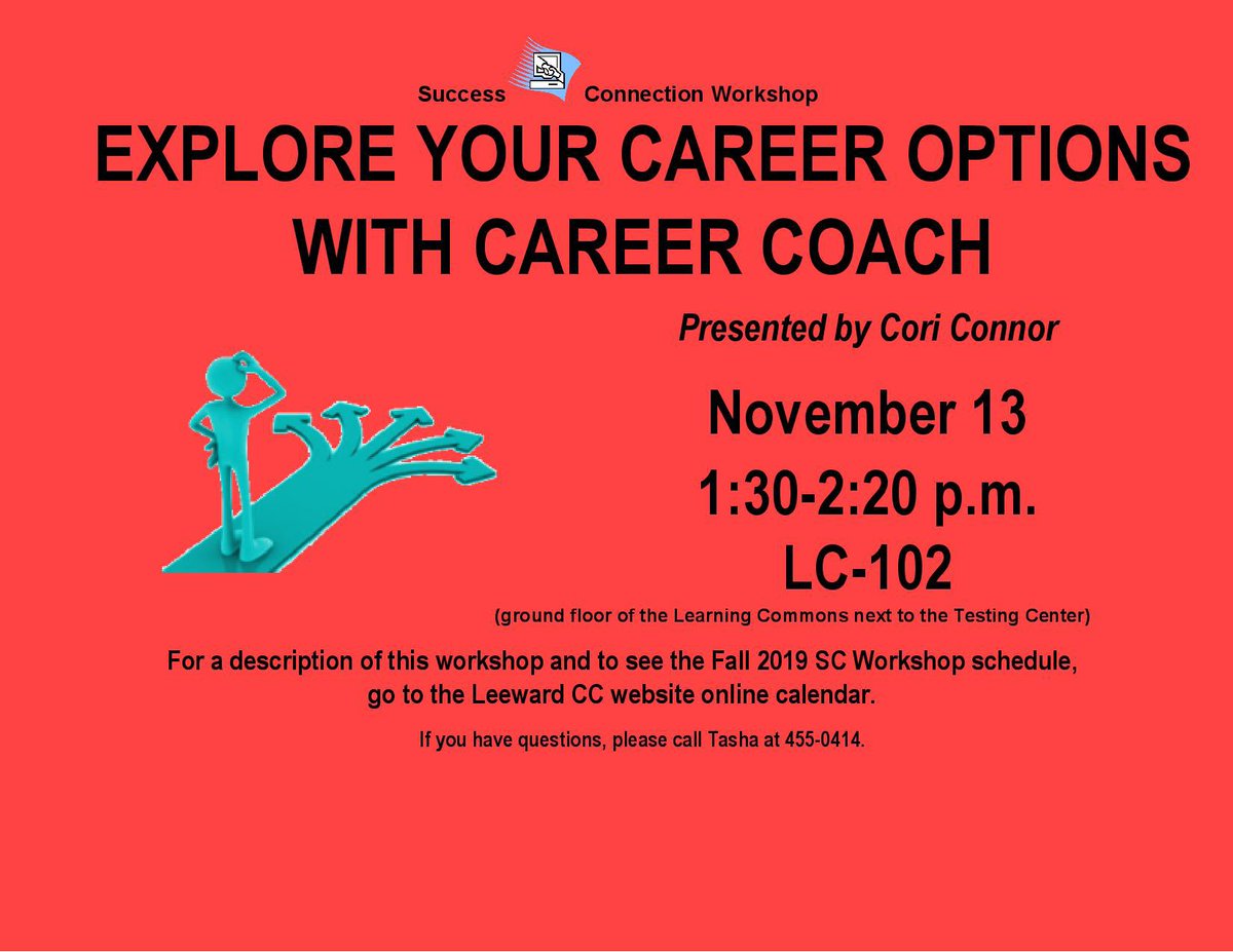 wcleeward's tweet photo. Hey LCC! Here are the Success Connection Workshops for next week on Tuesday and Wednesday: “Citing Sources”, and “Career Options”. They are located in
LC102 from 1:30-2:20pm. We look forward to seeing you!
#leewardcc #writingcenter #scworkshop https://t.co/JUm61fhyuv